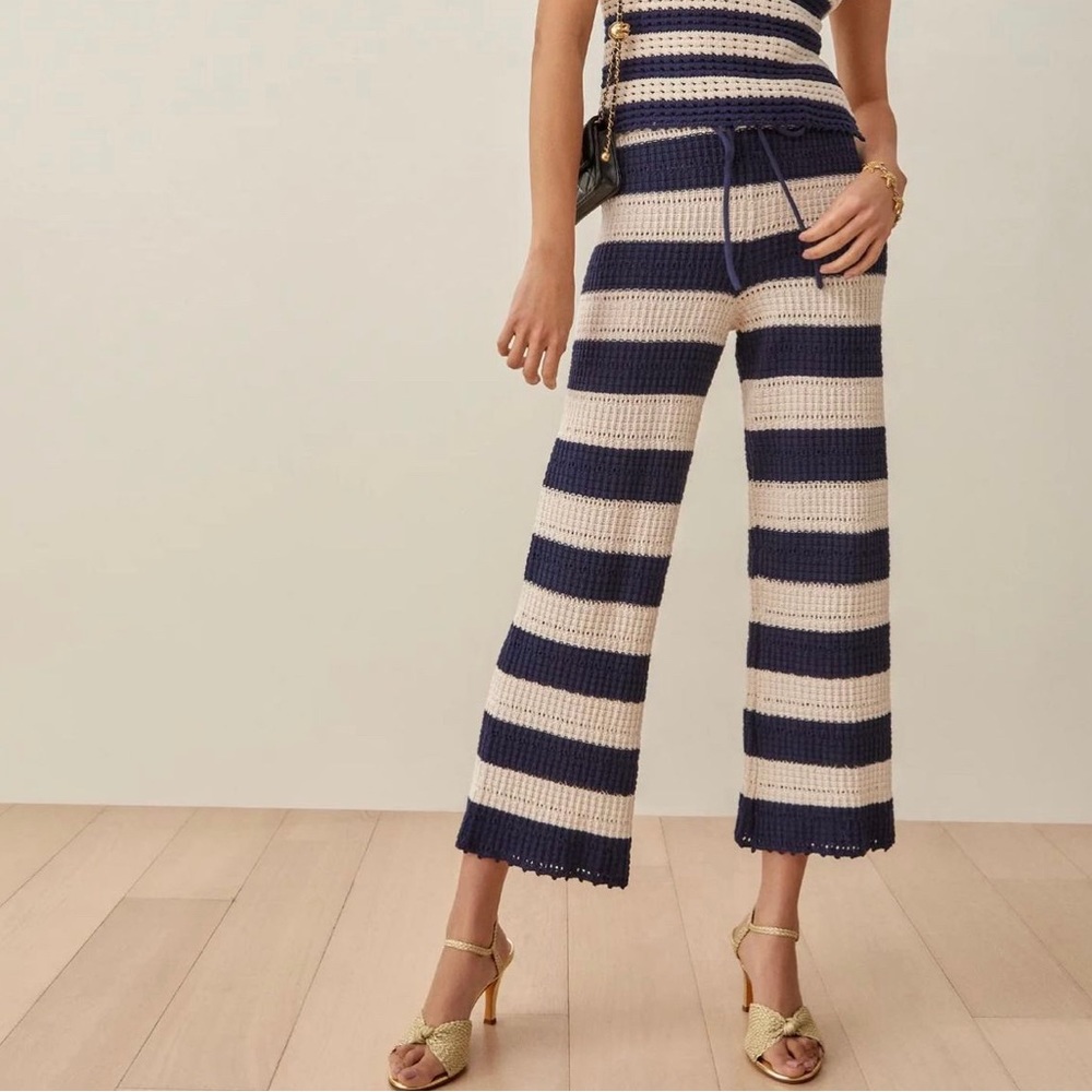 Reformation marco open knit pants